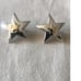 Sterling silver and 18k gold star earrings