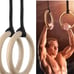Wooden gymnastic rings set of 2