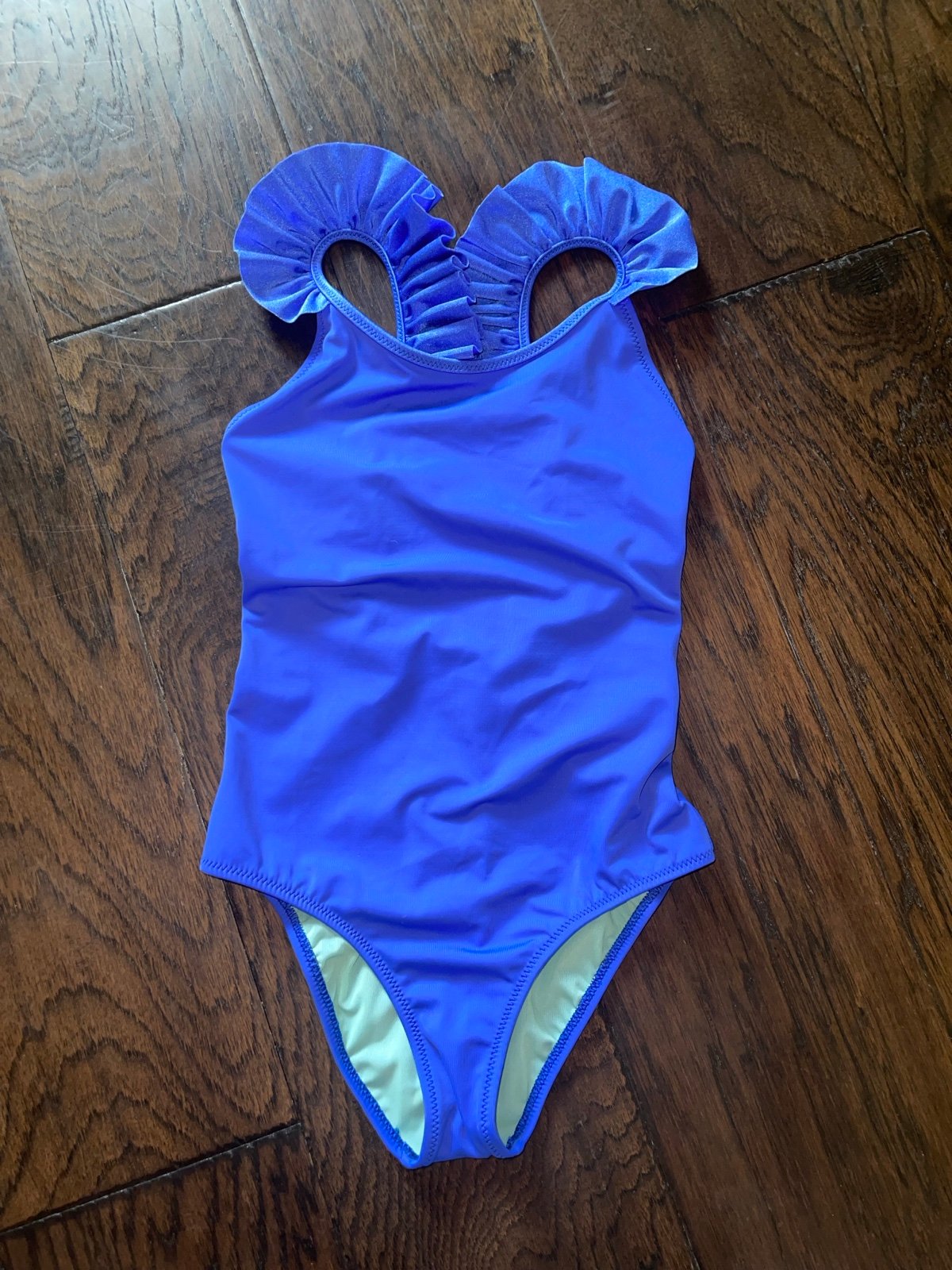NWT Lison Paris Girls one-piece UV swimsuit ultramarine blue size 10