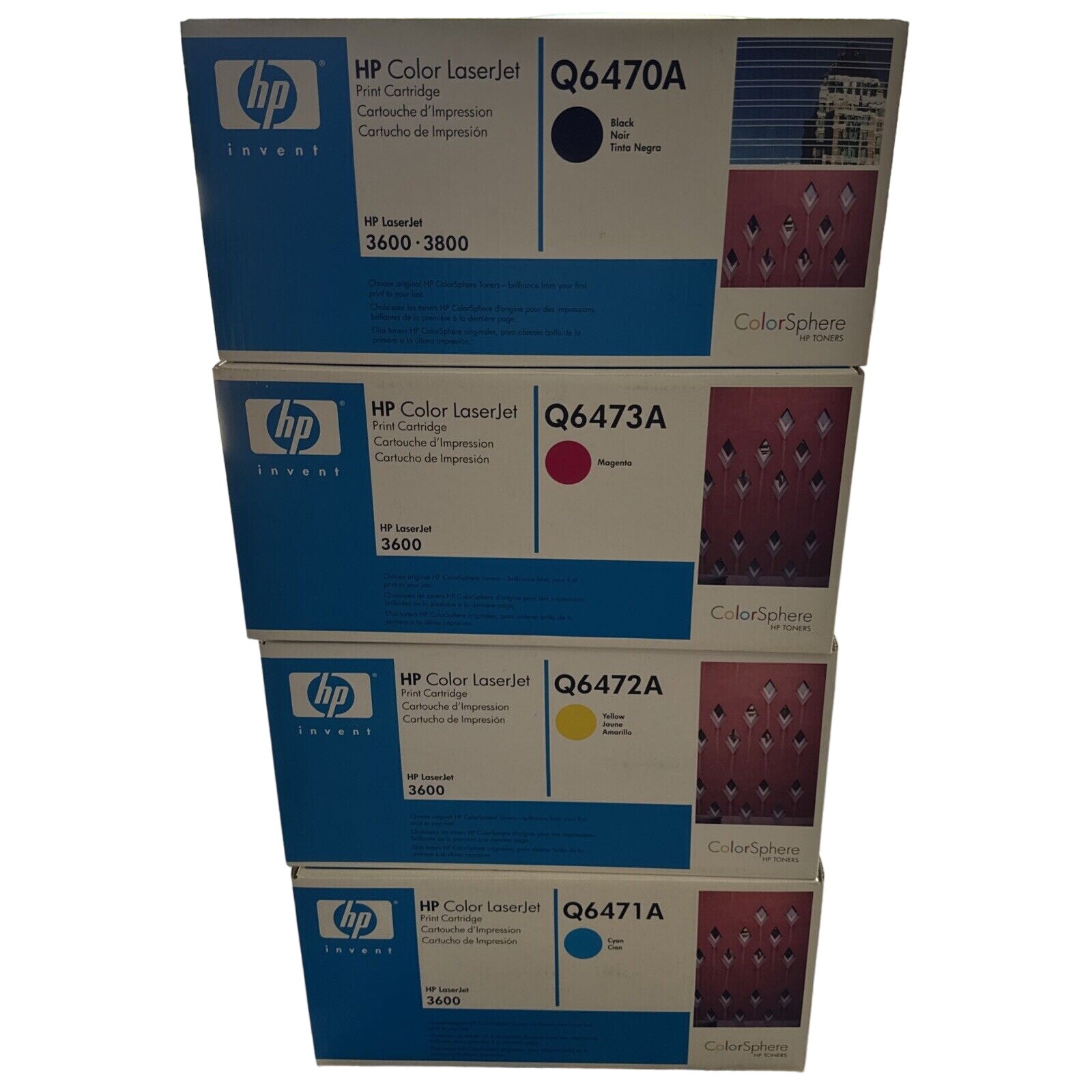 HP Q6470A Q6471A Q6472A Q6473A (501A/502A) Color LaserJet 3600, SET