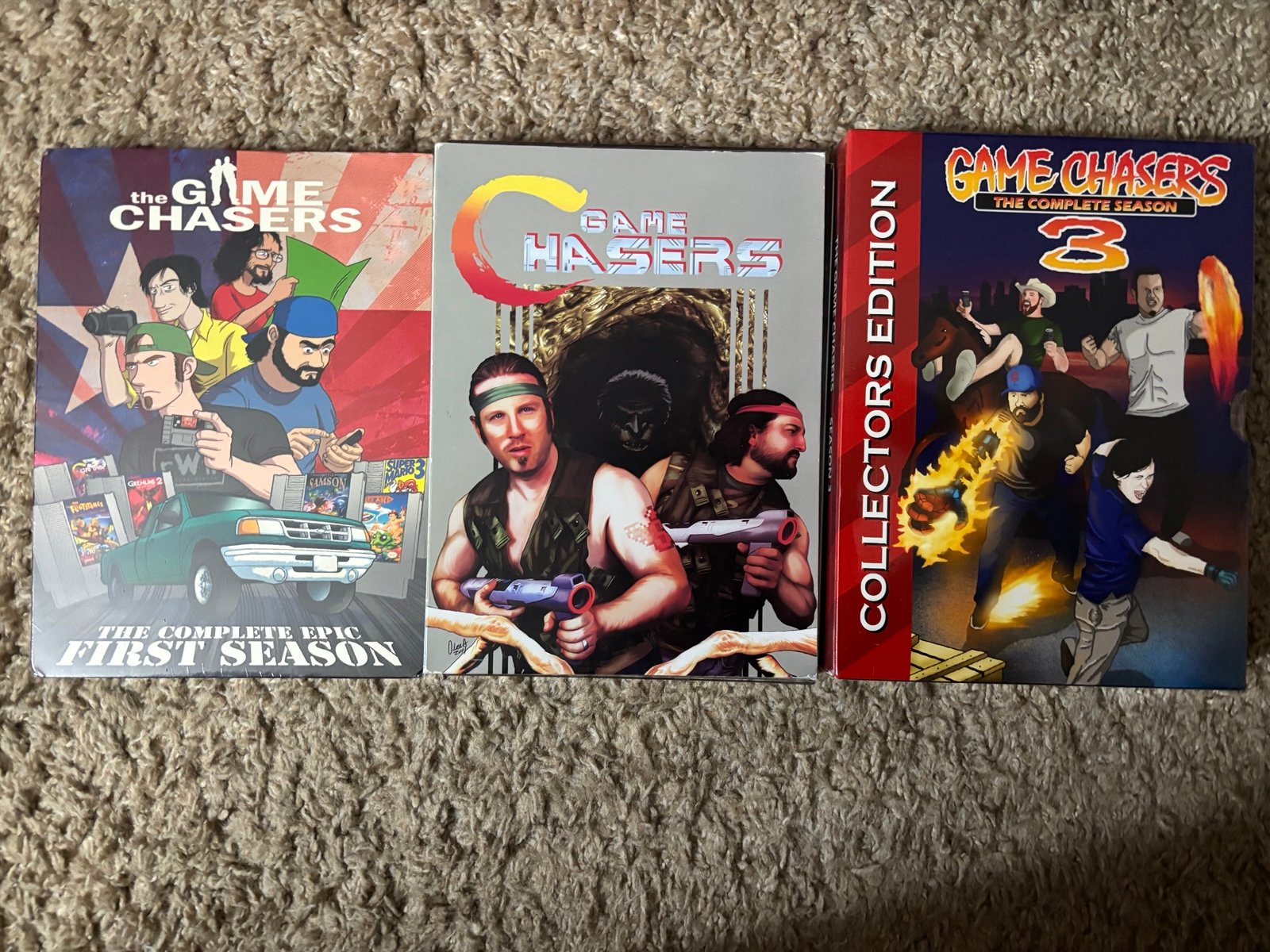 The Game Chasers DVDS Season One (Sealed) Season 2 (Opened) Season 3 (Sealed)