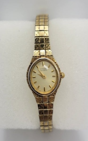 Citizen Goldtoned Elegant Oval Shaped Luxury Watch