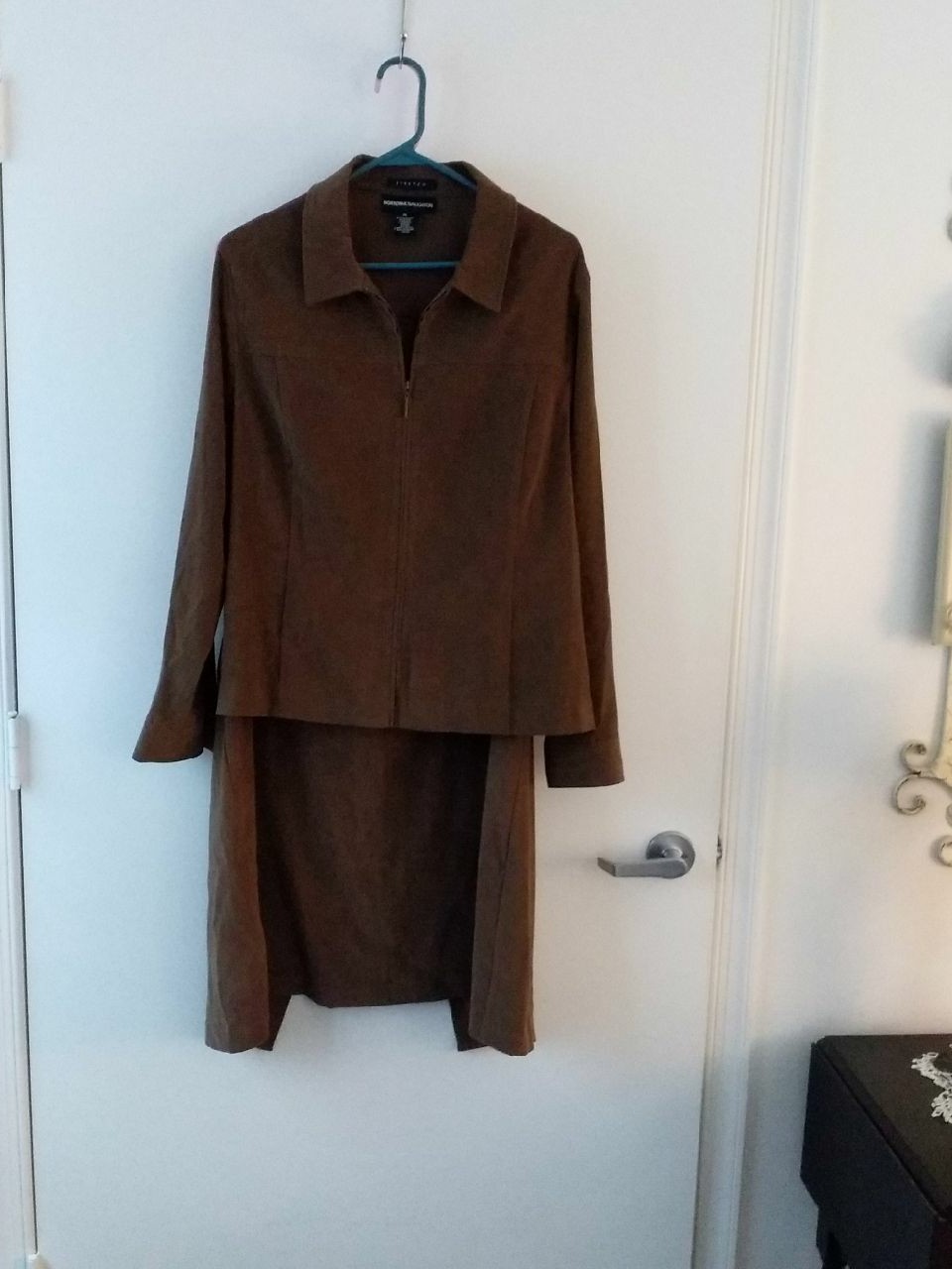 Faux Suede Skirt and Jacket