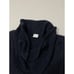Poetry Draped Neck Front Slit Baby Alpaca Navy Blue Sweater Size Medium
