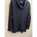 Poetry Draped Neck Front Slit Baby Alpaca Navy Blue Sweater Size Medium