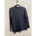 Poetry Draped Neck Front Slit Baby Alpaca Navy Blue Sweater Size Medium