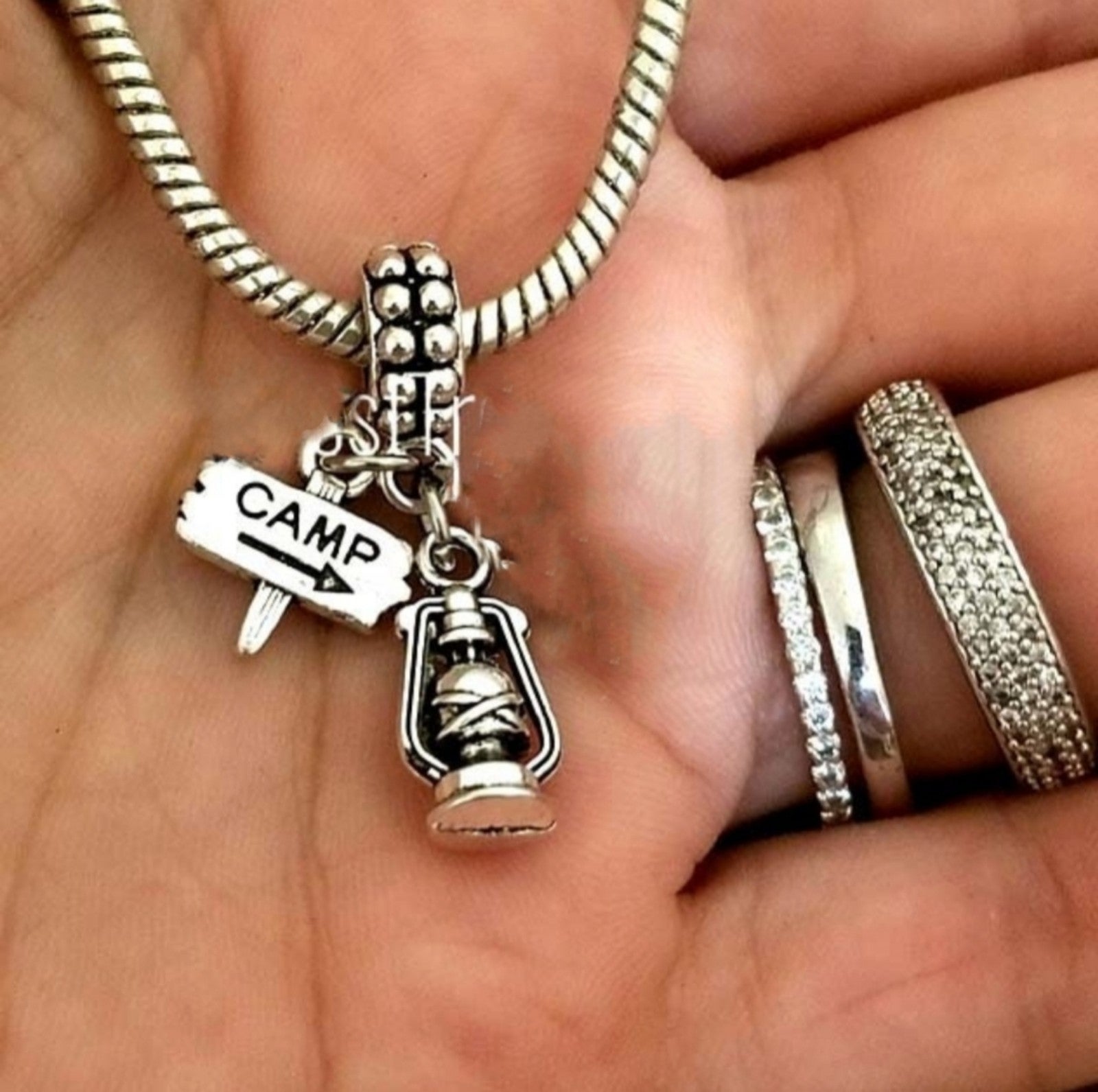 Camping torch charm for pandora james avery torch