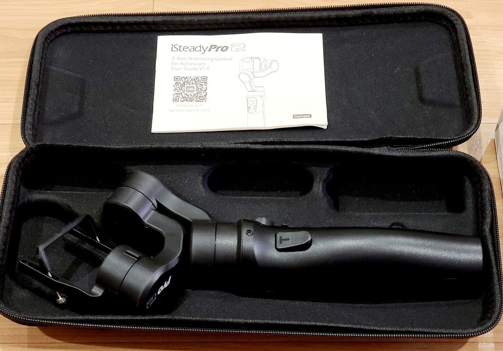 Hohem Black Isteady Pro 2, 3-Axis Handheld Stabilizing Gimbal for Action Camera
