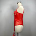 Red Hallow Out Bodysuit Lingerie
