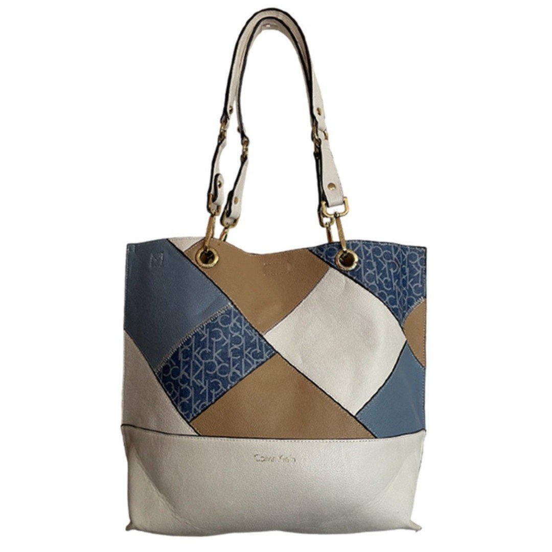 Calvin Klein large reversible Pebbled Leather Tote Bag.