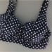 Land’s End Polka Dot Sweetheart Bandeau 2 Piece Skirt Swimsuit Navy 18W Rare