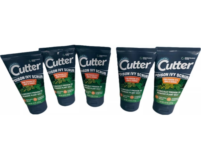 Cutter Poison Ivy Scrub For Poison Ivy, Oak, & Sumac, 4 Ounces - Pack of 5