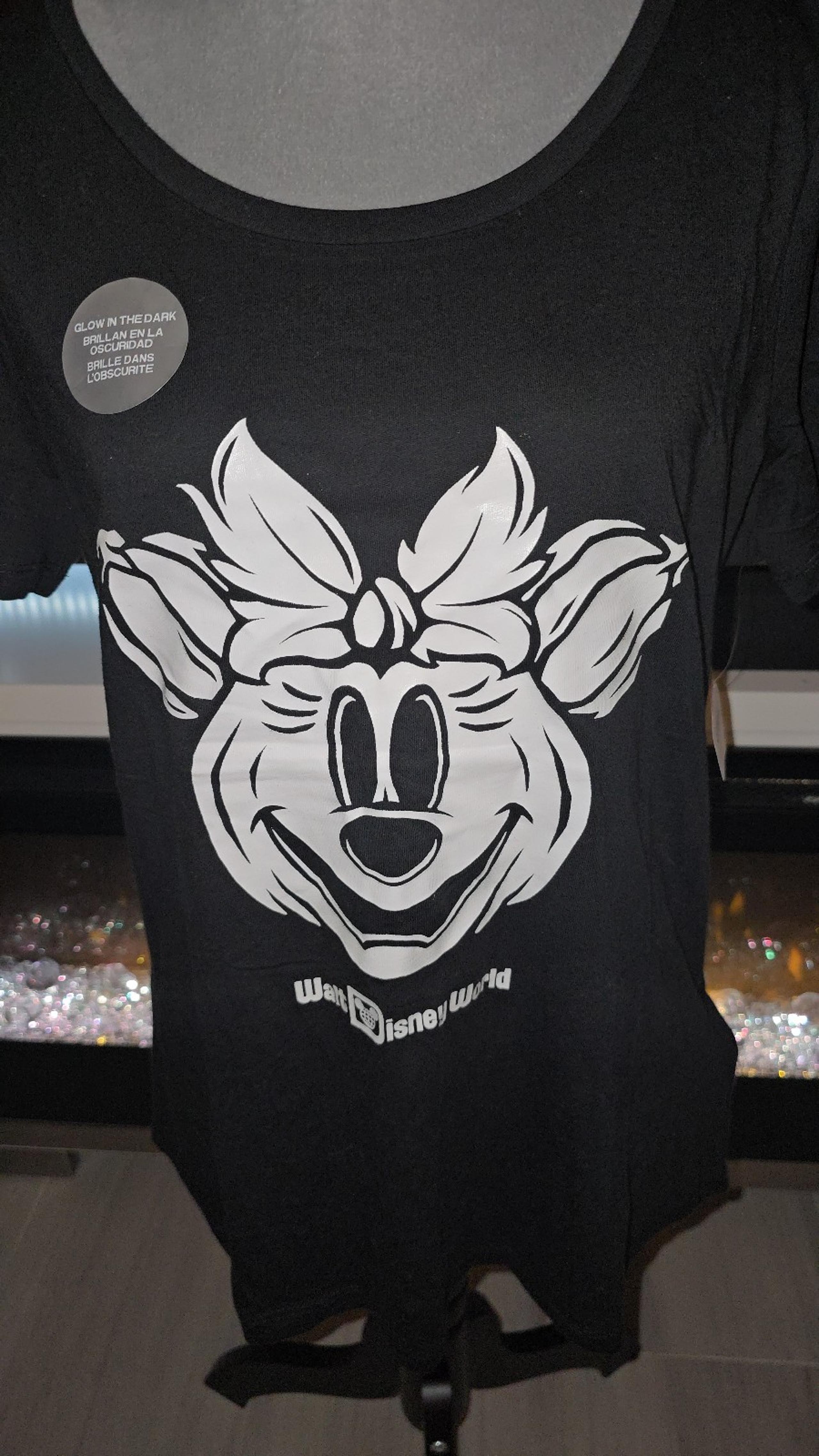 Minnie Mouse Jack-o'-Lantern Glow-in-the-Dark T-Shirt for Women Medium or Large