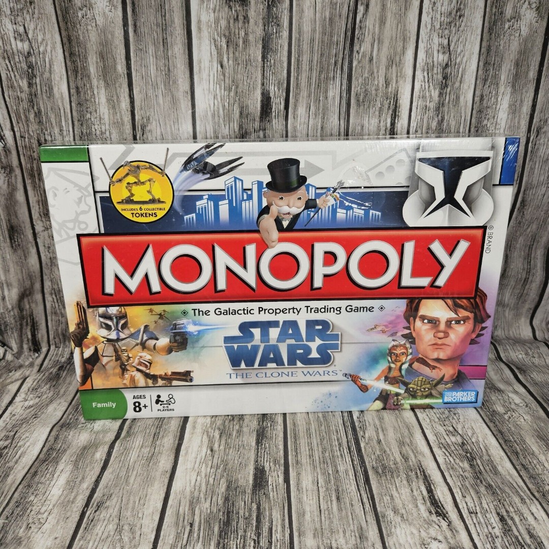 Monopoly The Clone Wars Star Wars Board Game 2008 New Hasbro USA Monopoly Y2K