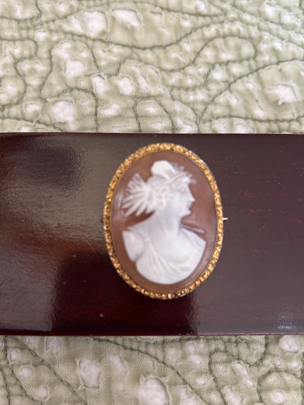 Cameo brooch gold filled