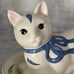 Lenox Poppies on Blue Kitten Covered Butter Dish Barnyard Collection Cat