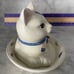 Lenox Poppies on Blue Kitten Covered Butter Dish Barnyard Collection Cat