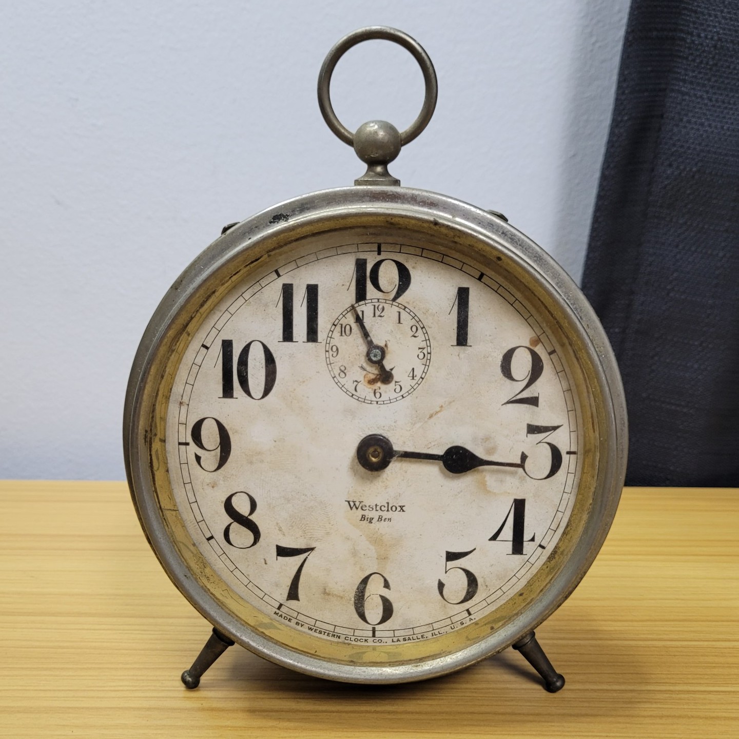 Antique Westclox Big Ben Peg Leg Early 1900s Patent Vintage Alarm Clock Parts