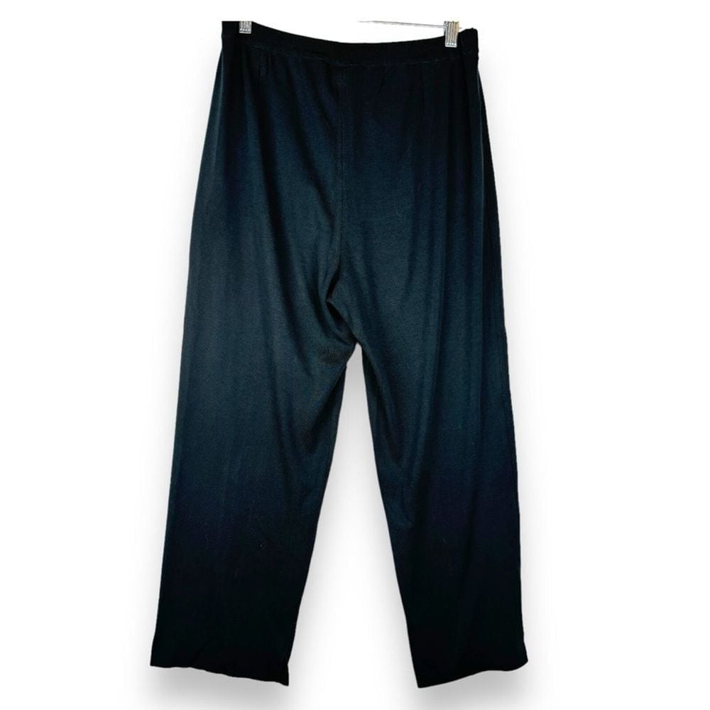 Ming Wang High Rise Black Straight Leg Dress Work Pant Size