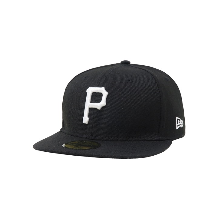 New Era 59Fifty Men's MLB Basic Pittsburgh Pirates Black/White Fitted Hat 7 7/8