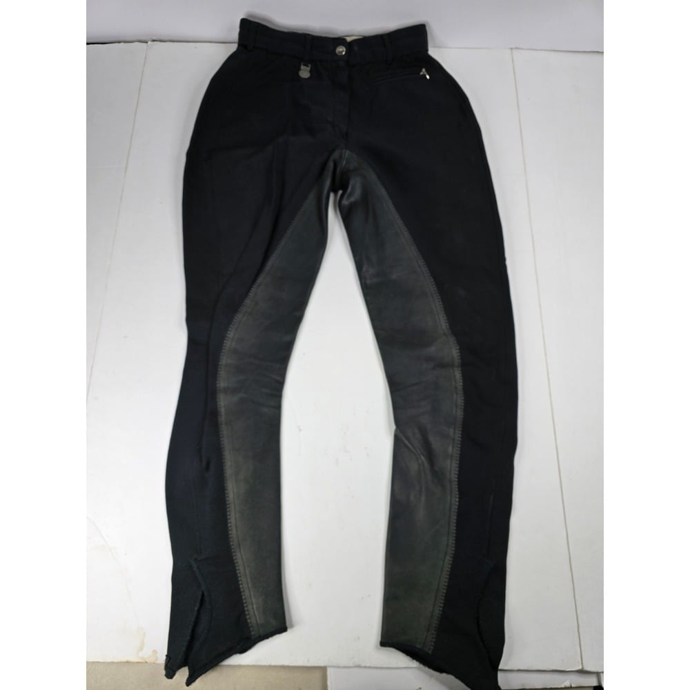 Vintage Pikeur Breeches Womens 24X26L Lycra Leather Horse Riding Pants Germany
