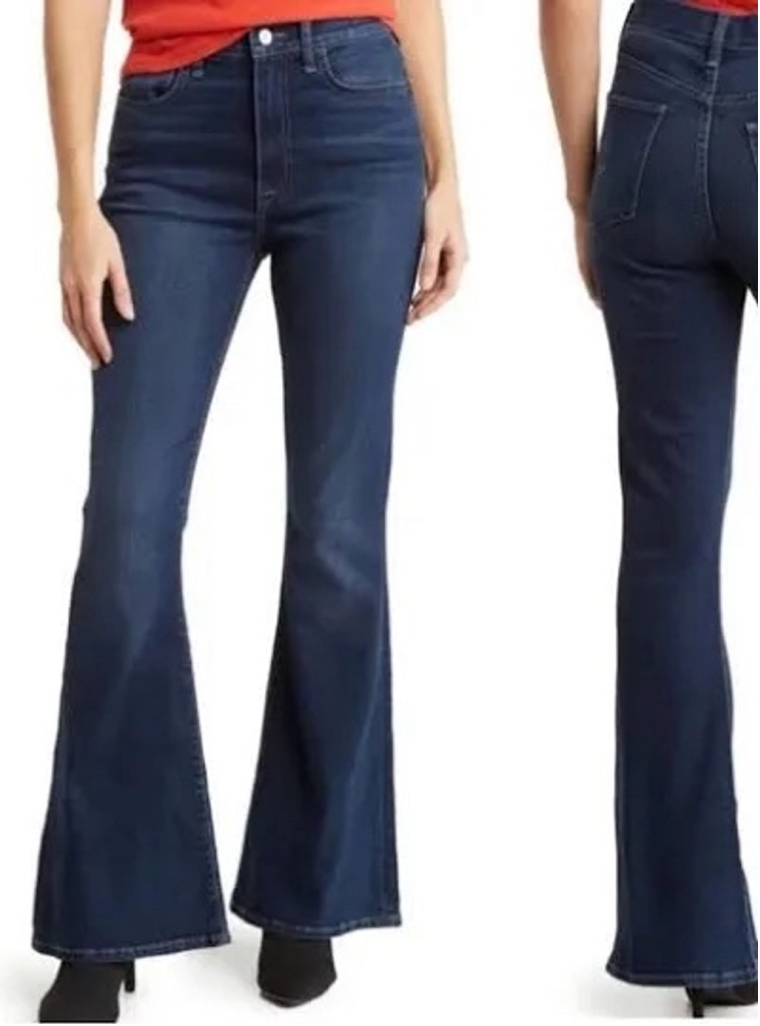 Women's Hudson Heidi Jeans Flare Leg Blue Size 31 Dark Wash