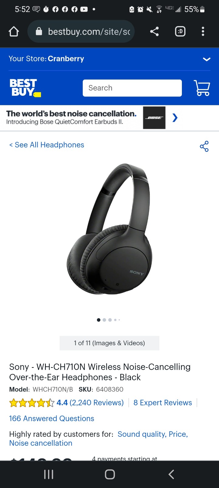 Sony Bluetooth headphones