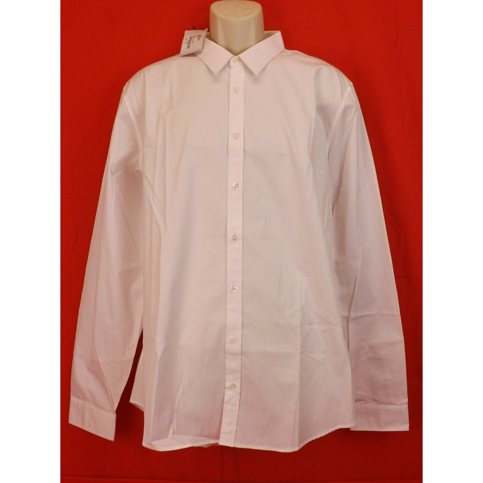 GUCCI WHITE POPELINE PIECE COTTON SKINNY DRESS 307635 SHIRT 15.75 40 ITALY