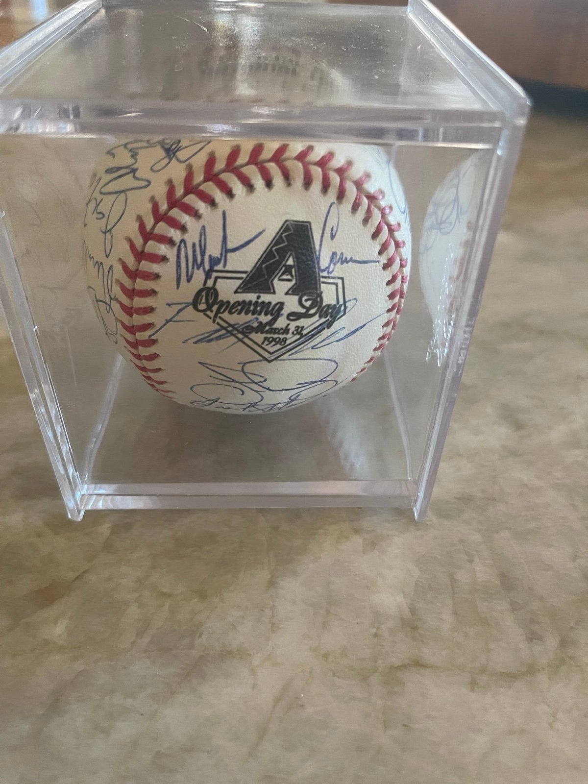 Baseball Arizona Diamondbacks opening day 1998 team autographed