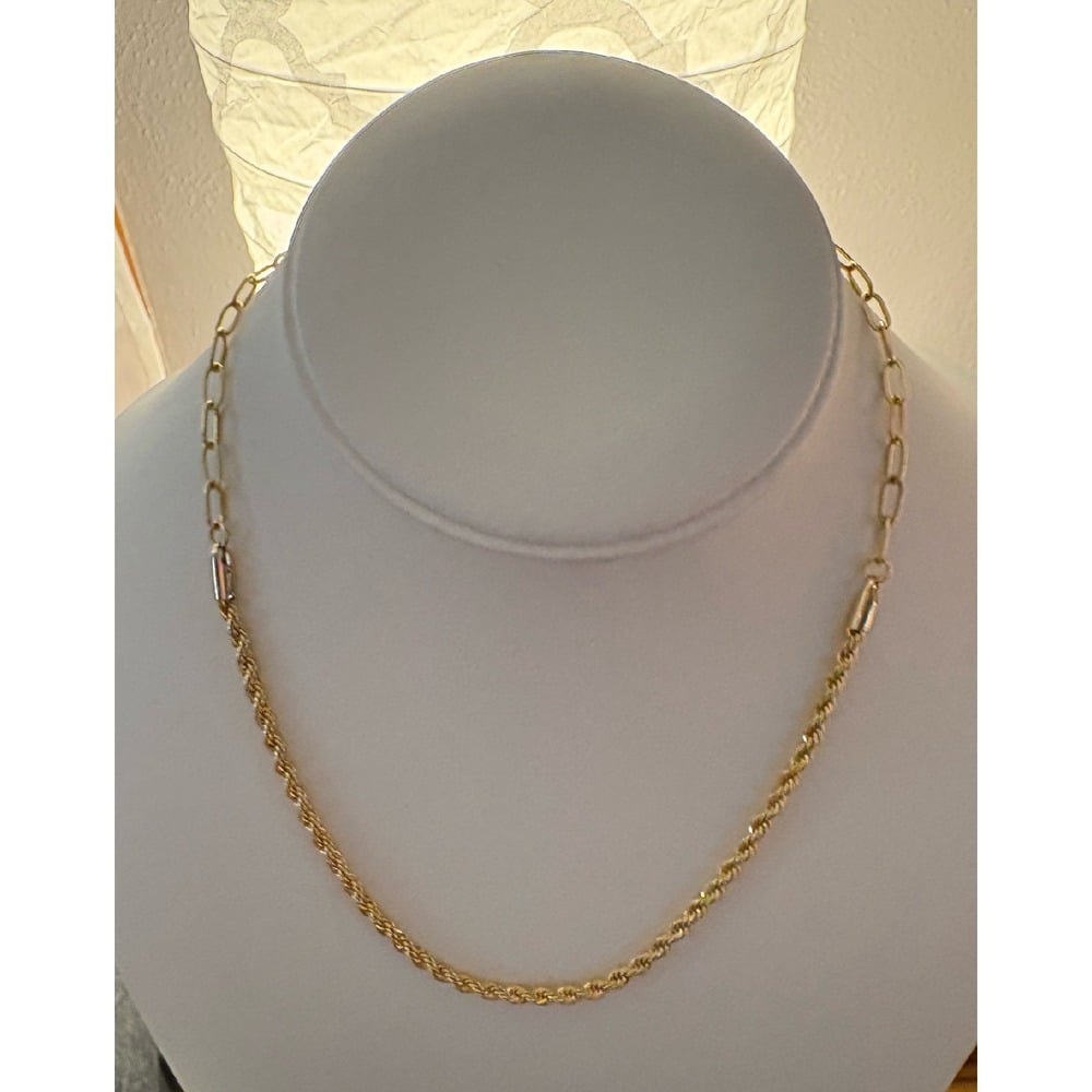 NEW 14k Gold Rhodium S925 Chain Necklace Rope & Paperclip Style Jewelry
