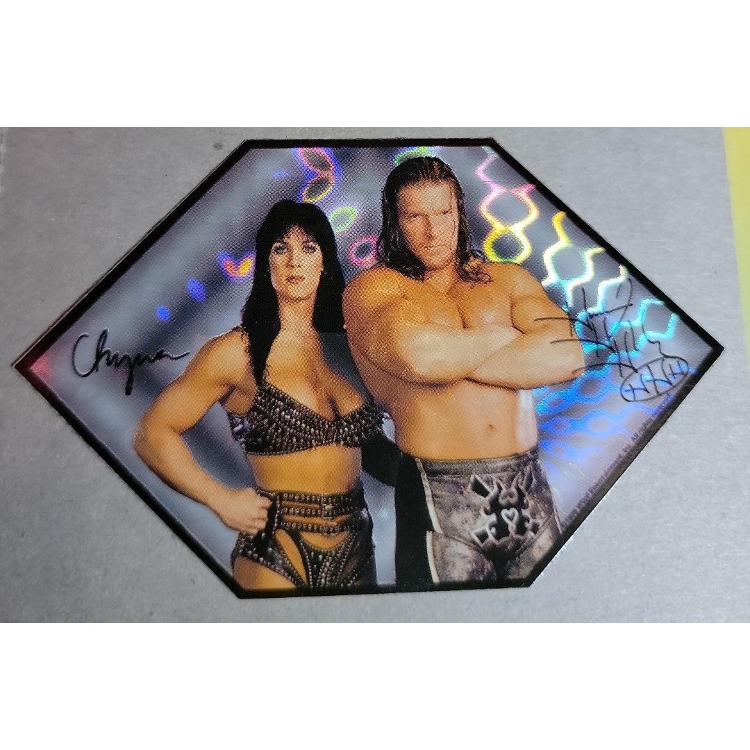 Chyna & Triple H 1999 WWF  Vending machine Sticker