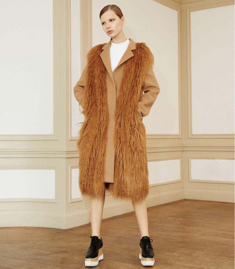 Excellent Condition STELLA McCARTNEY FUR FREE COAT Size 40