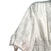 Zara Women Dress Lace White Linen Medium Short Stretch A-Line 3/4 Sleeve V Neck