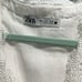 Zara Women Dress Lace White Linen Medium Short Stretch A-Line 3/4 Sleeve V Neck