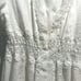 Zara Women Dress Lace White Linen Medium Short Stretch A-Line 3/4 Sleeve V Neck