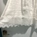 Zara Women Dress Lace White Linen Medium Short Stretch A-Line 3/4 Sleeve V Neck