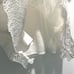 Zara Women Dress Lace White Linen Medium Short Stretch A-Line 3/4 Sleeve V Neck