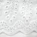 Rachel Ashwell 2 x 100% Cotton Eyelet Embroidered Hem Standard Pillowcases White