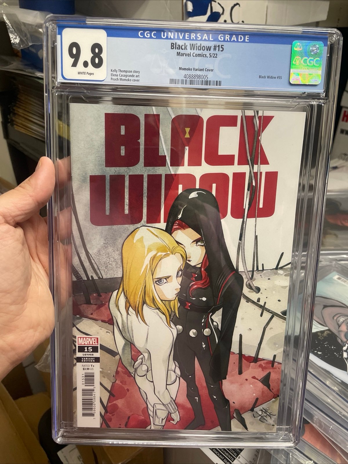 Black Widow #15 5/22 Marvel Comics CGC Graded 9.8 Peach Momoko Variant Cover