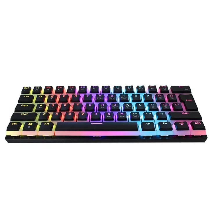 Mechanical Gaming Keyboard, 61 Key Pudding Keycap, Mechanical Keyboard,