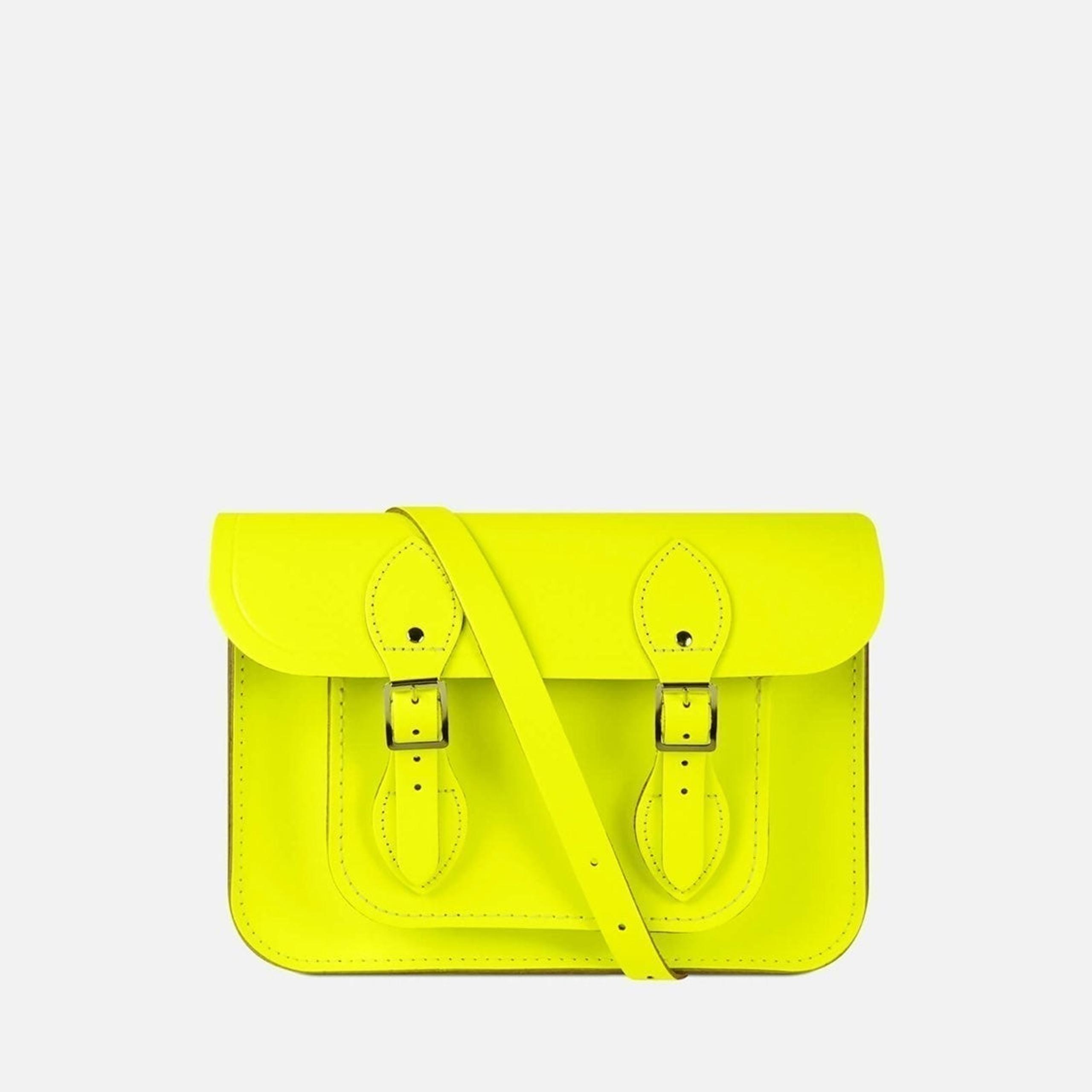 Cambridge satchel NEON YELLOW bag 11"