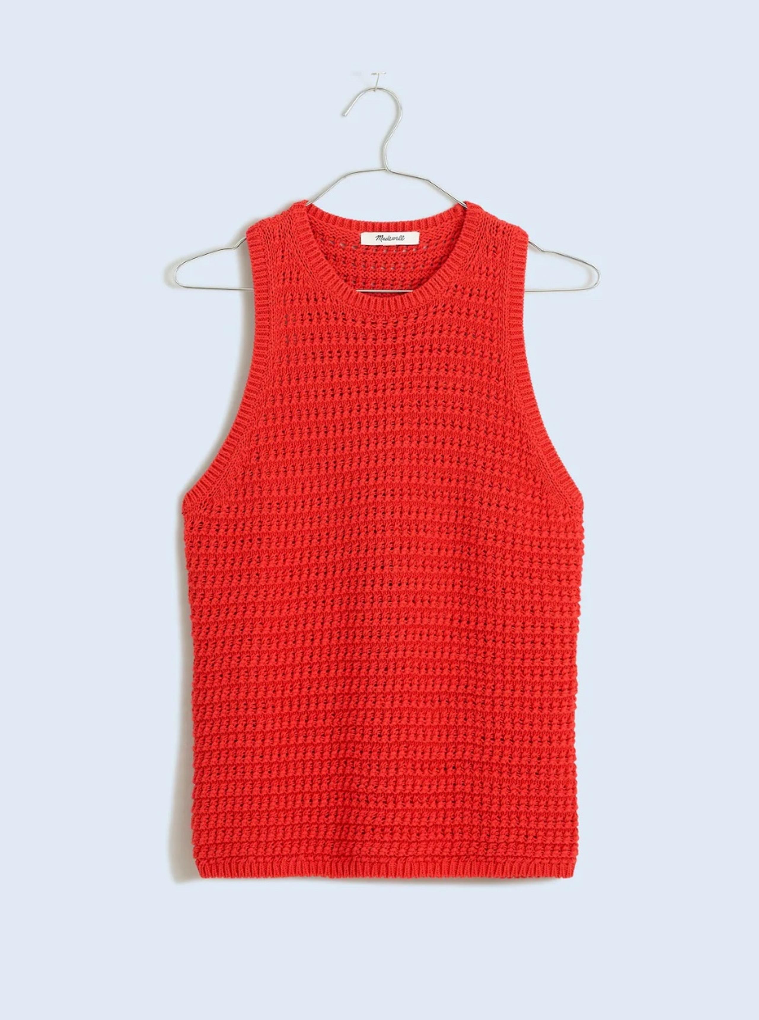 Madewell • Crochet-Knit Crewneck Sweater Tank (M)