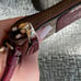 Coach Tan & Red Leather Logo Monogram Zippered Wristlet