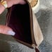 Coach Tan & Red Leather Logo Monogram Zippered Wristlet