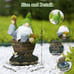 Dorifun Resin Large Garden Sculptures & Statues with Solar Lights 10.2in