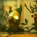 Dorifun Resin Large Garden Sculptures & Statues with Solar Lights 10.2in