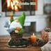 Dorifun Resin Large Garden Sculptures & Statues with Solar Lights 10.2in