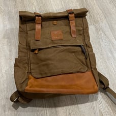 Kovered Taw - Waxed Canvas Rolltop Backpack in Tan NWOT