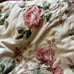Retro vintage, floral roses, blanket, or duvet