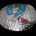 OLD PAWN Vintage Turquoise and Coral Belt Buckle #153